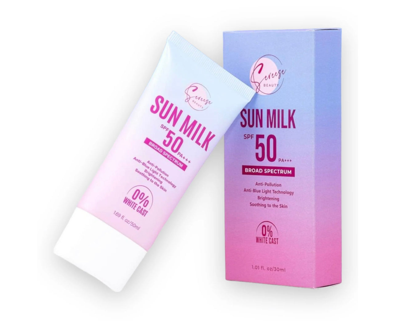 Sereese Beauty - Sun Milk Zero White Cast SPF50 - 50ML – ROSYSKIN