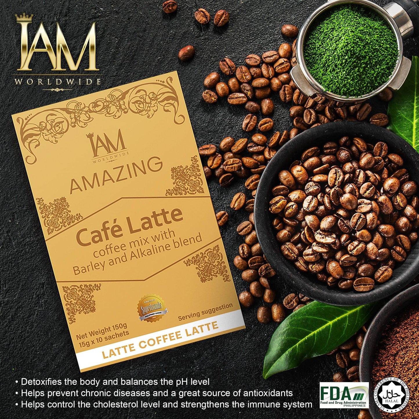 IAM AMAZING- CAFE LATTE W/ BARLEY & ALKALINE