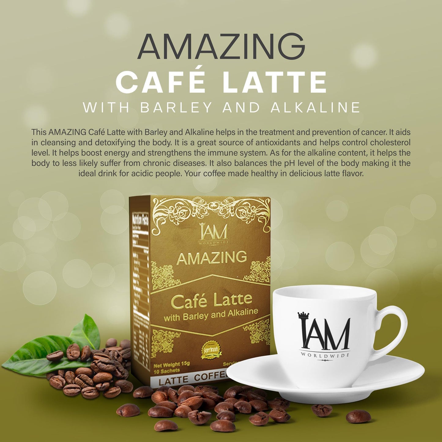 IAM AMAZING- CAFE LATTE W/ BARLEY & ALKALINE