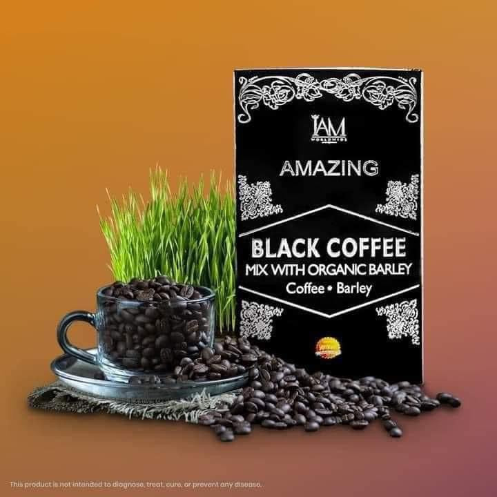 IAM AMAZING- BLACK COFFEE MIX W/Organic Barley