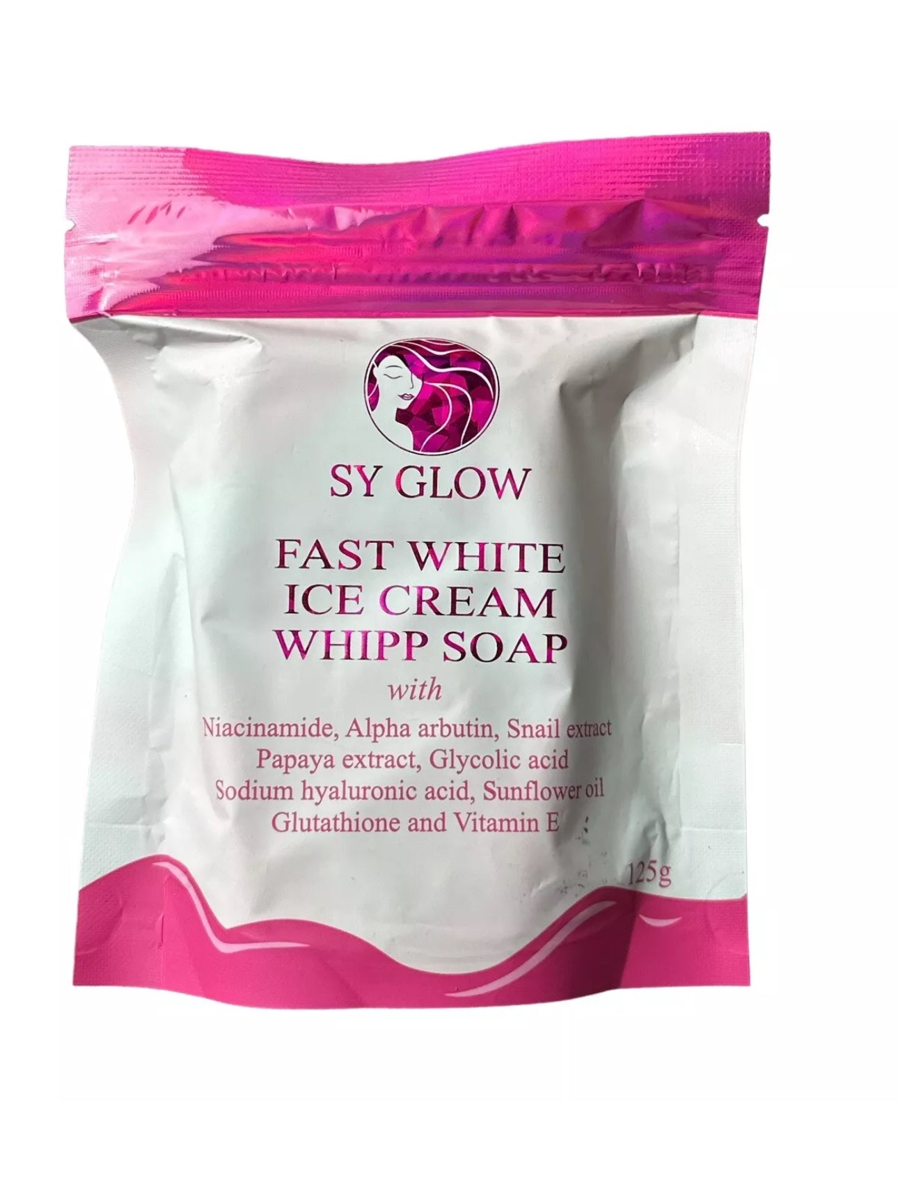 SY-GLOW FAST WHITE ICE CREAM WHIPP SOAP, 125g