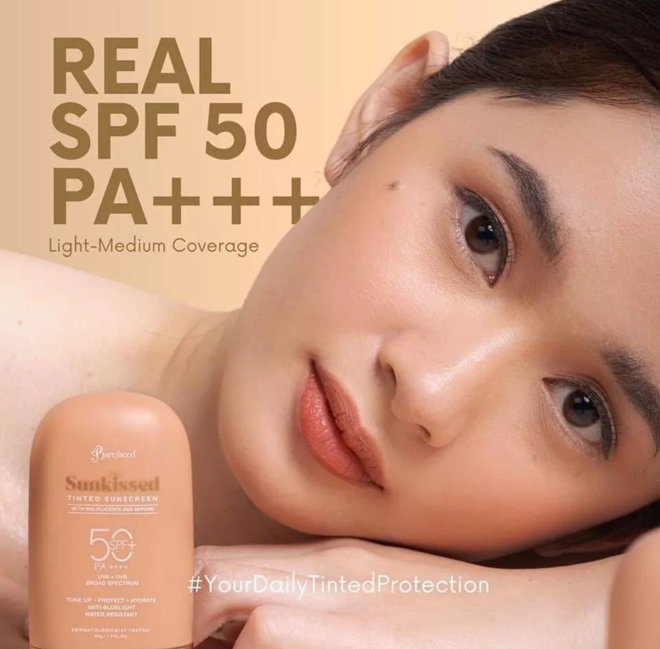 BAREFACED-Sunkissed Tinted Sunscreen  SPF50 PA+++, 50g