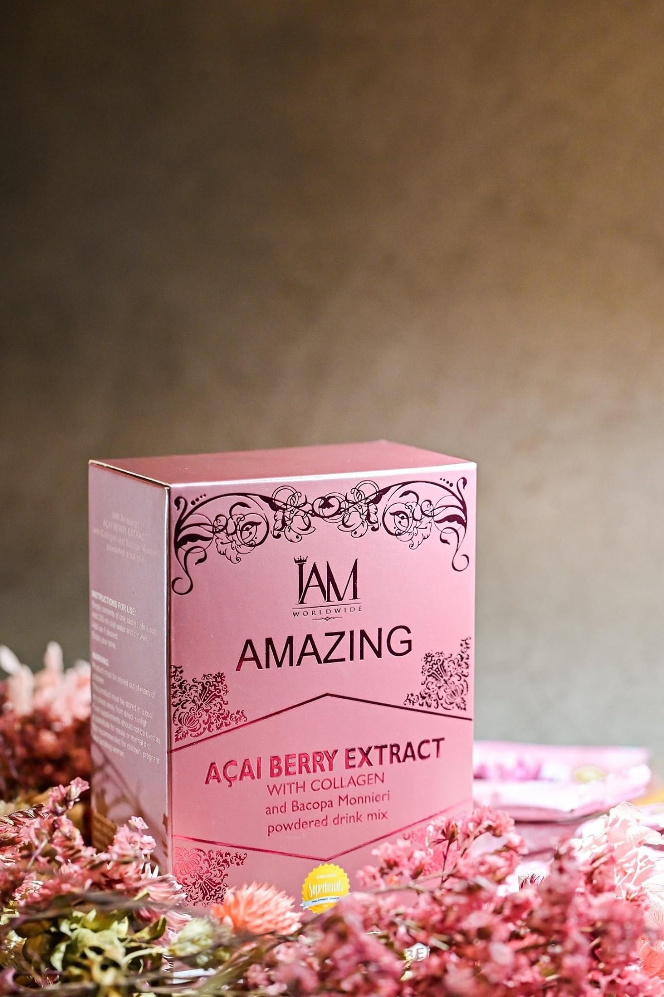 IAM AMAZING- Açaí Berry Extract w/ Collagen and Bacopa Monnieri Powder drink mix