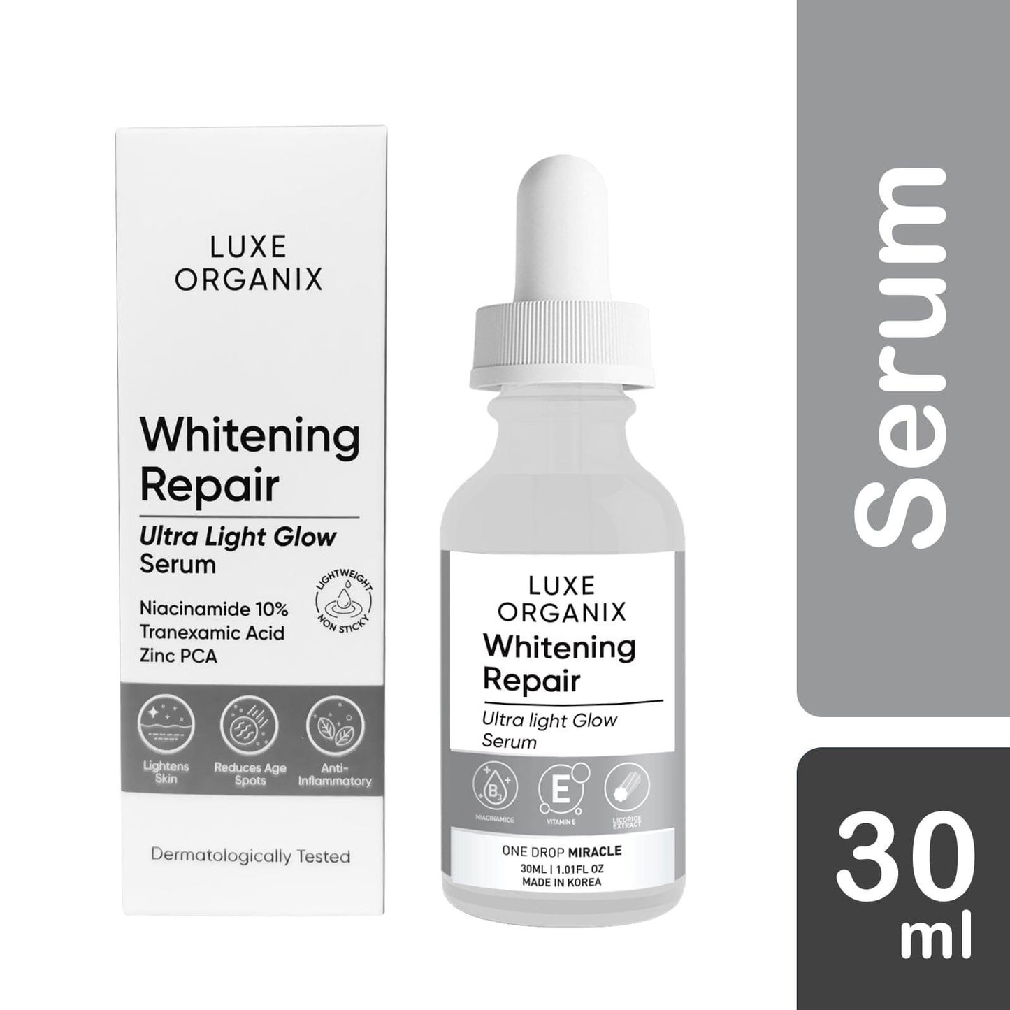 LUXE ORGANIX - WHITENING REPAIR ULTRA LIGHT GLOW SERUM 30ML