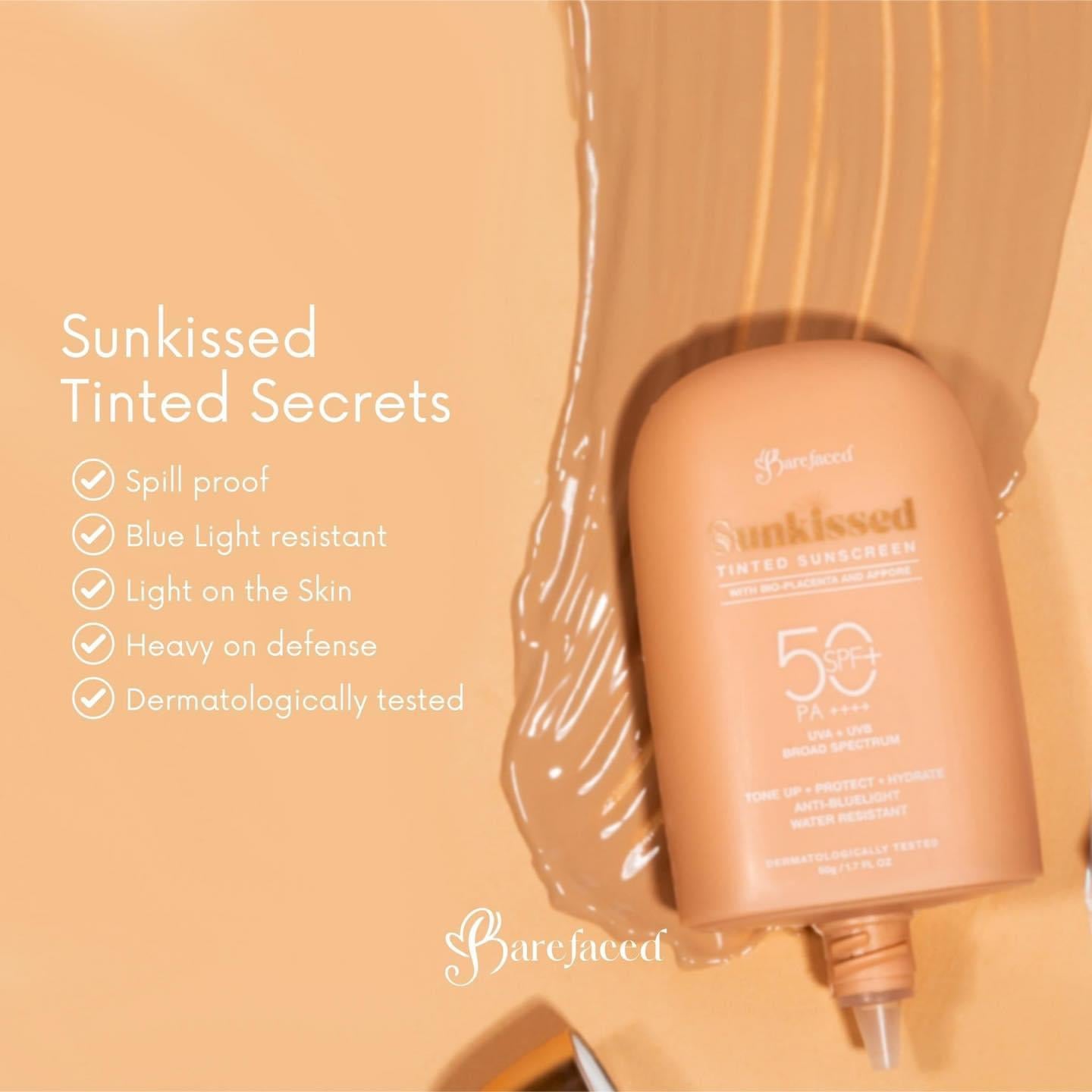 BAREFACED-Sunkissed Tinted Sunscreen  SPF50 PA+++, 50g